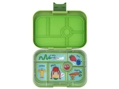 Yumbox matcha green/funny monsters tray 6-sections madkasse Original